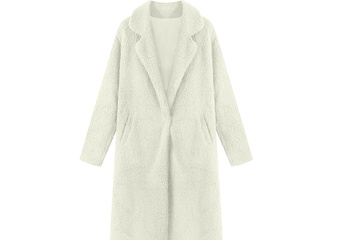 Afbeelding van Teddy jas voor dames - wit maat M