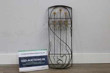 Afbeelding van Antiek Zwart Metalen Raamrooster