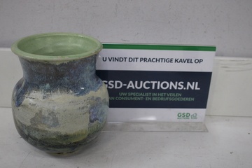 Afbeelding van Blauw Getinte Keramische Vaas