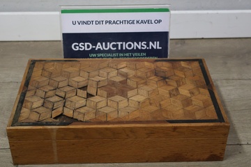 Afbeelding van Antiek houten kistje