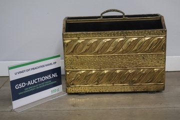 Afbeelding van Vintage messing tijdschriftenrek