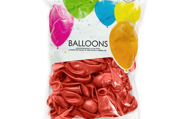Afbeelding van Ballonnen - 100 stuks - metallic rood - ø12,7 cm
