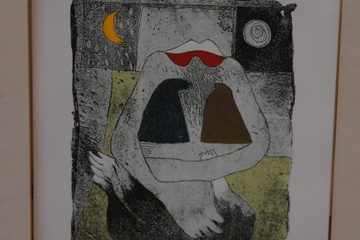 Afbeelding van Zeefdruk v M. v Overbeeke: Zittende figuur 814/1250 stuks