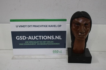 Afbeelding van Vintage Houten Indianen-Buste