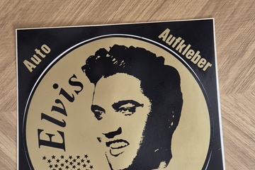 Afbeelding van Elvis Presley auto sticker – 21x21 cm