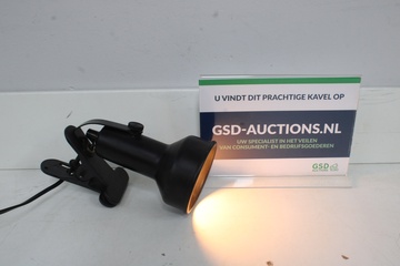 Afbeelding van Vintage Zwart Metalen Klemlamp