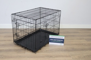 Afbeelding van Zwart Metalen Hondenbench/Dierenkooi