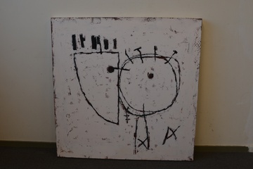 Afbeelding van Acrylschilderij van Jeanne Beenackers: 'Fluistering'.