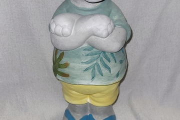 Afbeelding van XL Keramische neushoornfiguur cm ZOMERSTIJL 39cm