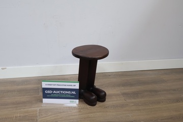 Afbeelding van Vintage Houten Laarzen-Bijzettafel
