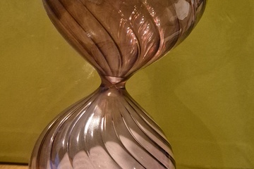 Afbeelding van glazen zandloper