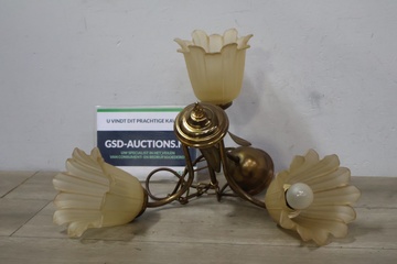 Afbeelding van Vintage 3-Koppige Messing Hanglamp'
