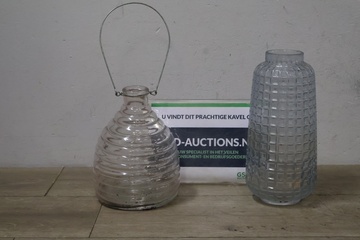 Afbeelding van Glazen wespenvanger en vaas'