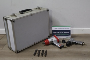 Afbeelding van Pneumatische slagmoersleutel en een lucht-hamer - met Koffer