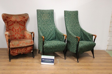 Afbeelding van Set van 3 Giorgetti Fauteuils door Umberto Progetti