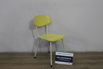 Afbeelding van Vintage Groen/Geel Schoolstoeltje''