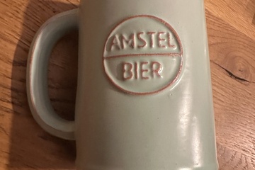 Afbeelding van Amstel Bier stenen bierpul – 13,7 cm – Groen    Productomsch