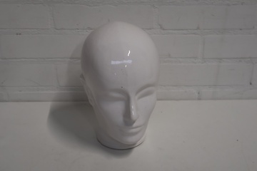 Afbeelding van Vintage Wit Keramiek Mannequin Hoofd