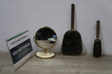 Afbeelding van Vintage spiegels 2 stuks en borstel
