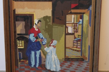 Afbeelding van Geborduurd schilderij van v Driel: Naar schilderij v De Hoog