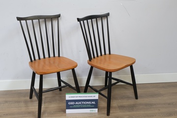 Afbeelding van Set van 2 Vintage Spijlenstoelen - Jaren '60