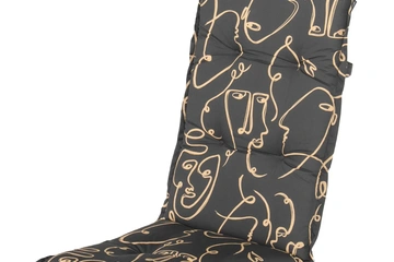 Afbeelding van 4 stuks Hartman Faces Black 123x50x3 Hoge Rug kussen