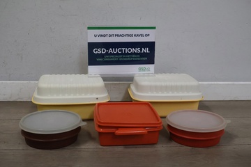Afbeelding van 5-Delige Tupperware Set uit de Jaren'70