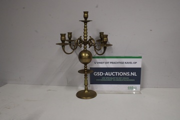 Afbeelding van Vintage 5-Armige Kandelaar van Messing
