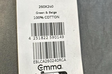 Afbeelding van 260X240 Dekbedovertrek Groen-Beige 100% katoen