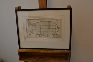 Afbeelding van Fraaie ingelijste kaart van de Wormer polder