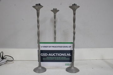 Afbeelding van Set van 3 Metalen Kaarsenhouders