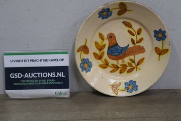 Afbeelding van Handgeschilderd aardewerk bord'