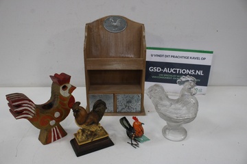 Afbeelding van Mix van 4 Hanen Belden & 1 Wandrekje