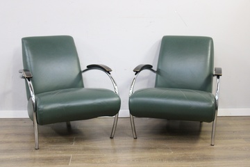 Afbeelding van Set van 2 Design Lederen Gelderland 5470 Fauteuils