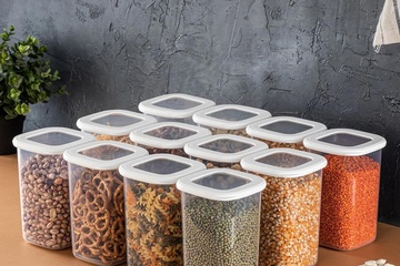 Afbeelding van Set van 12 bewaarbakjes Kara