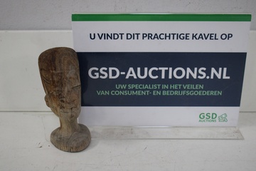 Afbeelding van Handgesneden Afrikaanse Houten Buste''