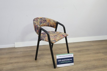 Afbeelding van Vintage Designer Stoel met Zwart Frame