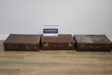 Afbeelding van Set van 3 Vintage Bruin Koffers