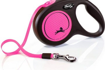 Afbeelding van Flexi New Neon - Hondenriem Rollijn - Roze - M - 5 Meter