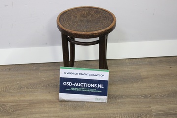Afbeelding van Antiek Houten Cosmos Krukje in Thonet-Stijl