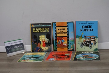 Afbeelding van Mix van 6 Vintage Kuifje Stripboeken