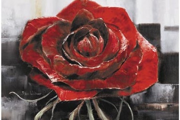 Afbeelding van Rian Withaar - Blooming Red - afm. 70x100 cm