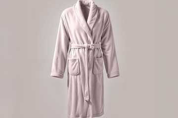 Afbeelding van Ultra zachte Coral fleece Badjas roze S/M-lang model