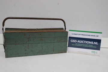 Afbeelding van Vintage Gevulde Metalen Gereedschapskist