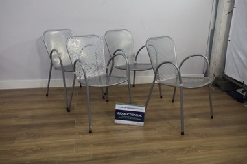 Afbeelding van Set van 4 Metalen Emu Ronda Armleunstoelen