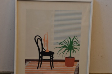 Afbeelding van Ingelijste zeedruk van Richard Akerman: Kamerinrichting