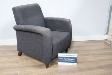 Afbeelding van Grijs Stoffen Armfauteuil