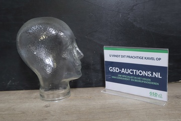 Afbeelding van Vintage Glazen Mannequin Hoofd