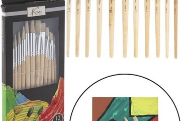 Afbeelding van Nassau Fine Art Professionele Penselen Set | 12 Stuks
