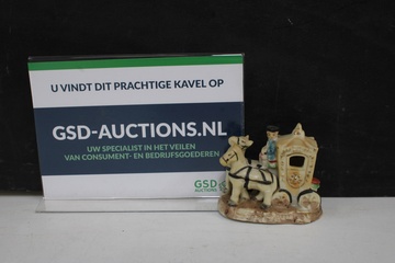 Afbeelding van Vintage Porseleinen Paardenkoets Beeldje